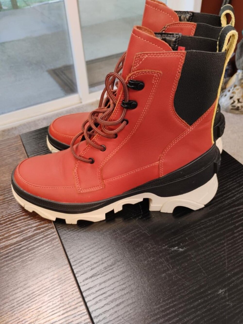 Sorel Brex Warp Red Waterproof Leather Boots 8.5